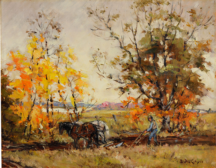 Autumn Ploughing by Berthe Des Clayes