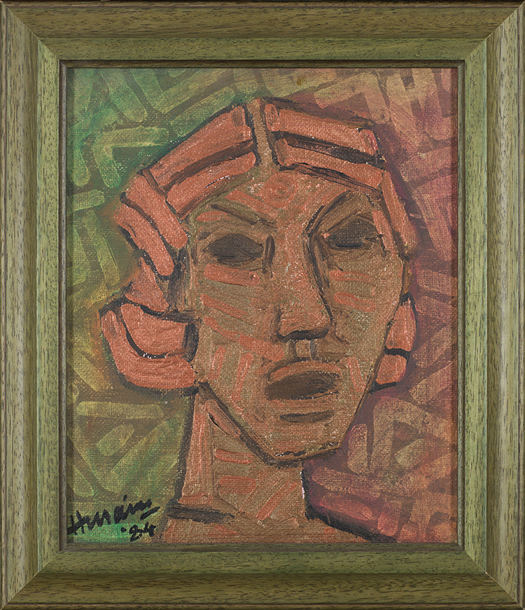 Bronze Head by Maqbool Fida Husain