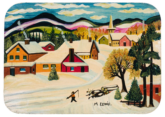 Hauling Logs in Winter by Maud Lewis