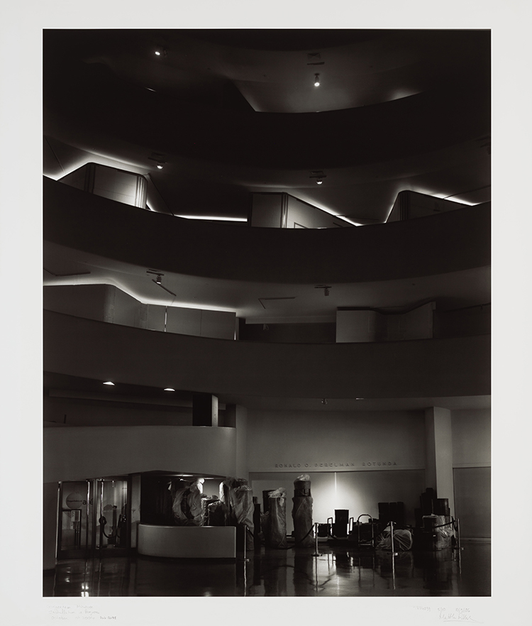Guggenheim Museum, Installation in Progress, October 1, 2004 by Matthew Pillsbury