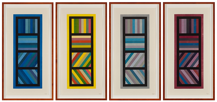Bands of Color in Four Directions (Vertical) by Sol LeWitt