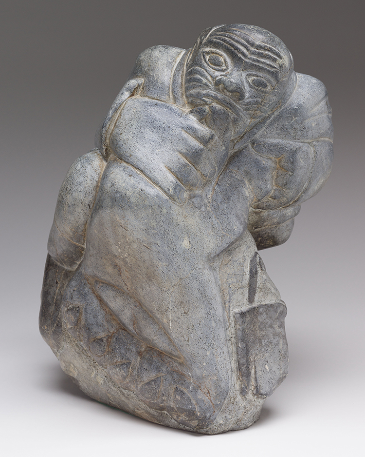 Old Man with Catch par Unidentified Inuit Artist