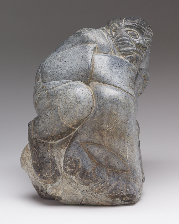 Old Man with Catch by Unidentified Inuit Artist