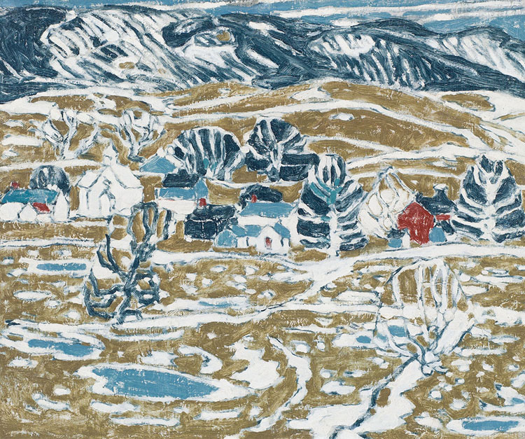 Snow Patches, Boston Corners par David Brown Milne