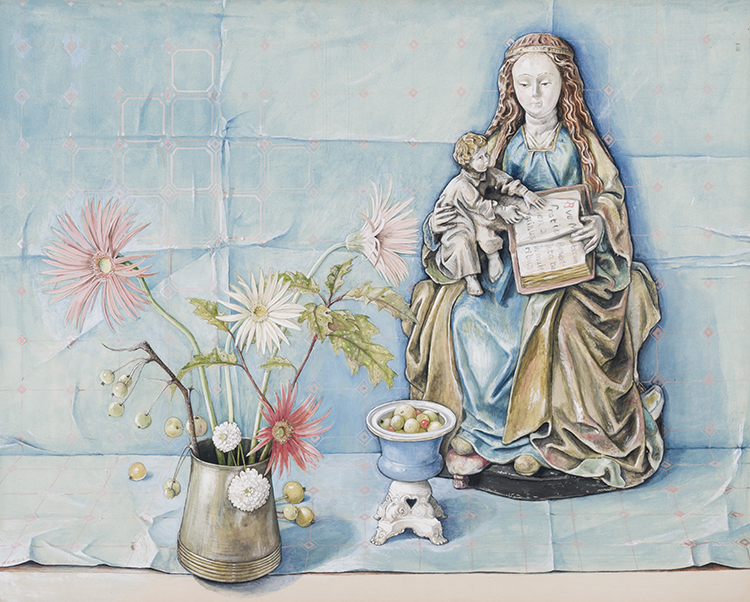 Madonna and Child with Flowers by William Kurelek