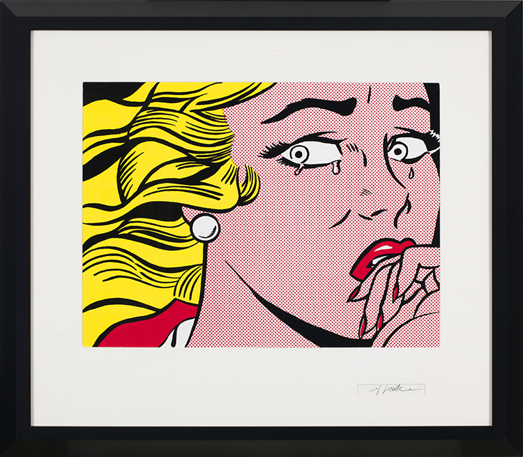 National Gallery of Art Poster with Reproduction from Crying Girl by Roy Lichtenstein