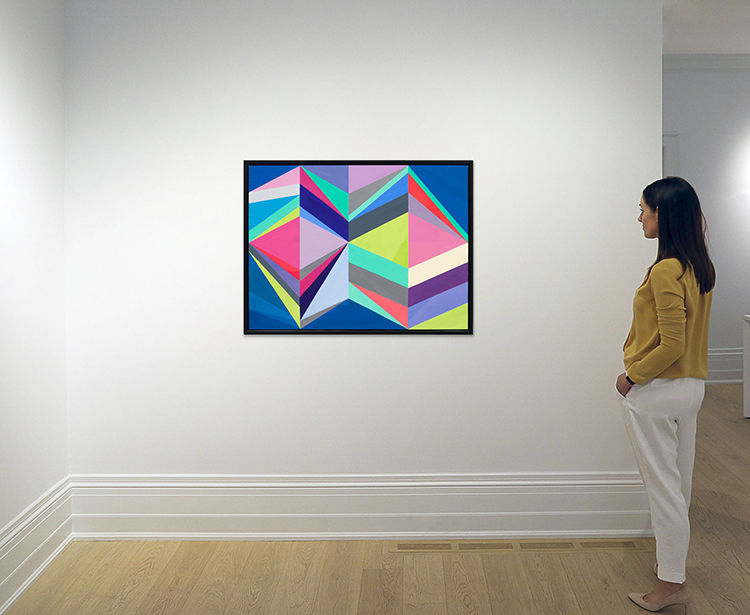 Untitled  (Parallel Triangles No.2 - Blue) par Elizabeth McIntosh