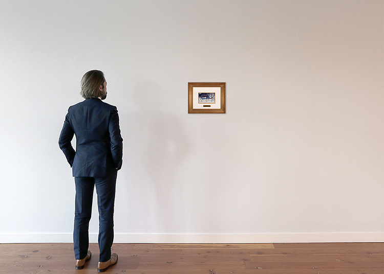 La maison bleue Les Éboulements par Clarence Alphonse Gagnon