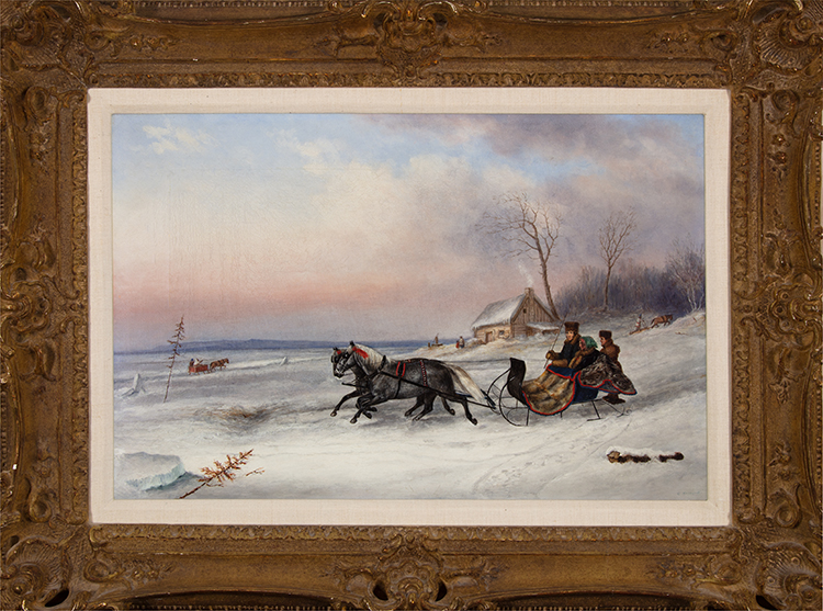 Lord and Lady Simcoe Taking a Sleigh Ride by Cornelius David Krieghoff