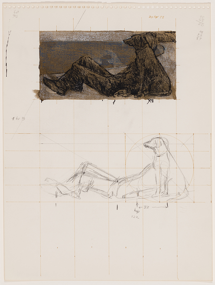 Study for Dog and Priest par Alexander Colville