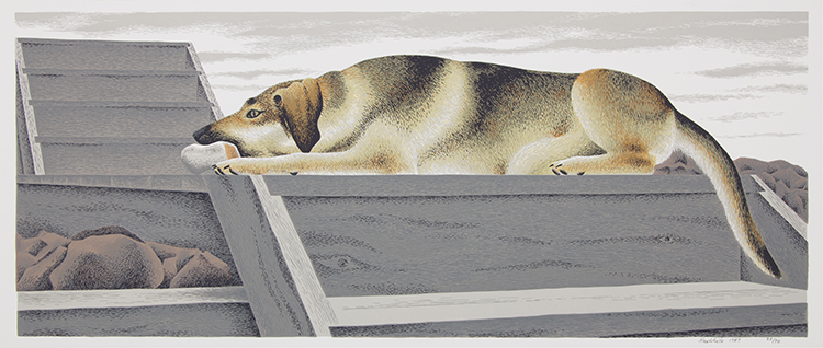 Le chien d'or par Alexander Colville