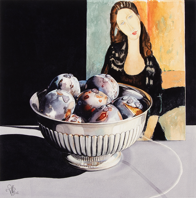 Jeanne with Plums by Vivian Thierfelder