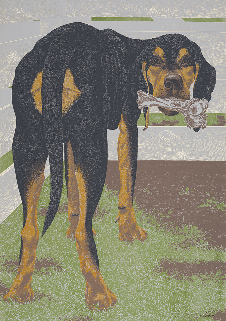 Dog with Bone by Alexander Colville