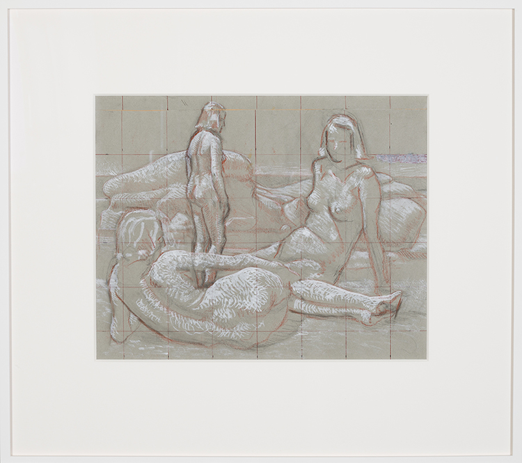 Three Nudes on Beach (AC00426) by Alexander Colville