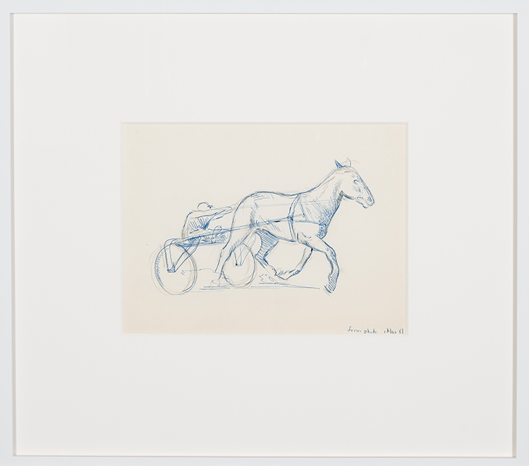 Study for Two Pacers (AC00537) by Alexander Colville