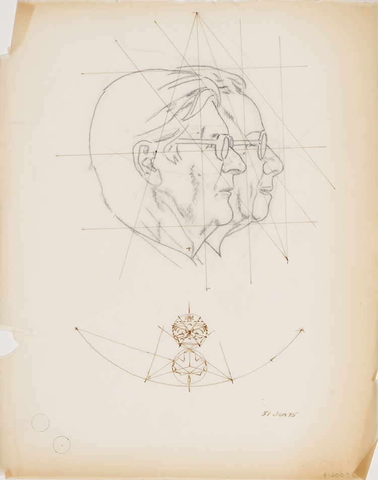 Study for Governor General's Medal - Profile (AC00617) par Alexander Colville