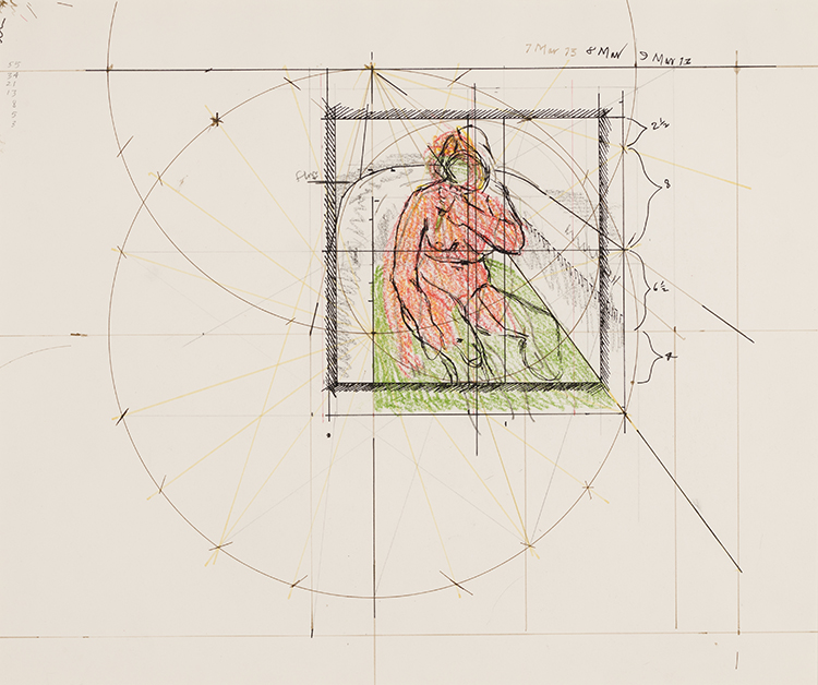 Study for Woman in Bathtub par Alexander Colville