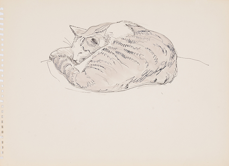Sleeping Cat (AC00968) by Alexander Colville