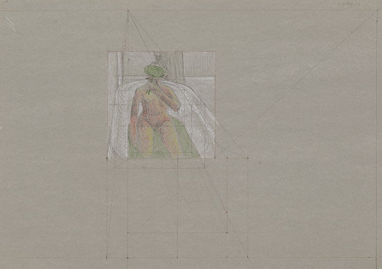 Study for Woman in Bathtub (AC00997) by Alexander Colville