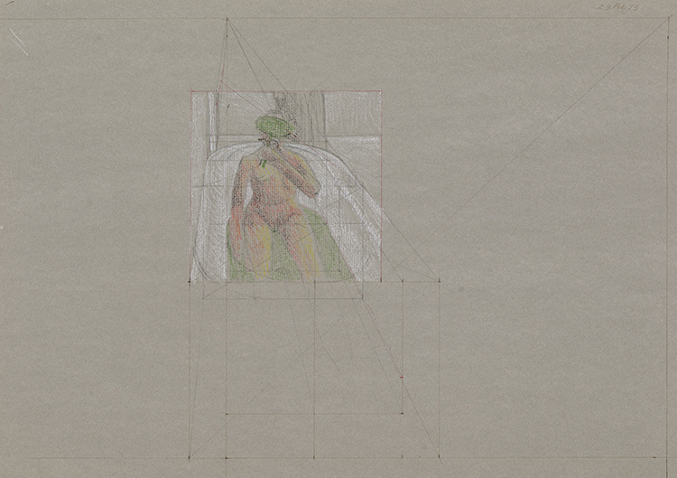 Study for Woman in Bathtub (AC00997) par Alexander Colville