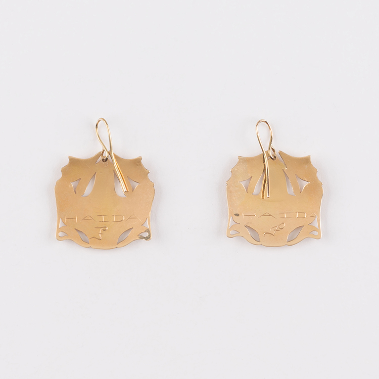 Haida Frog Earrings by Frank Paulson