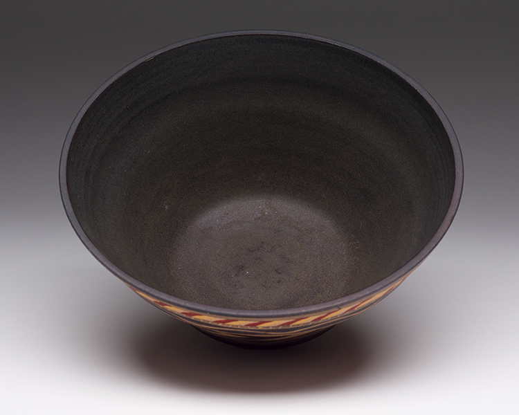 Bowl with Red and Yellow Design by Judith Cranmer