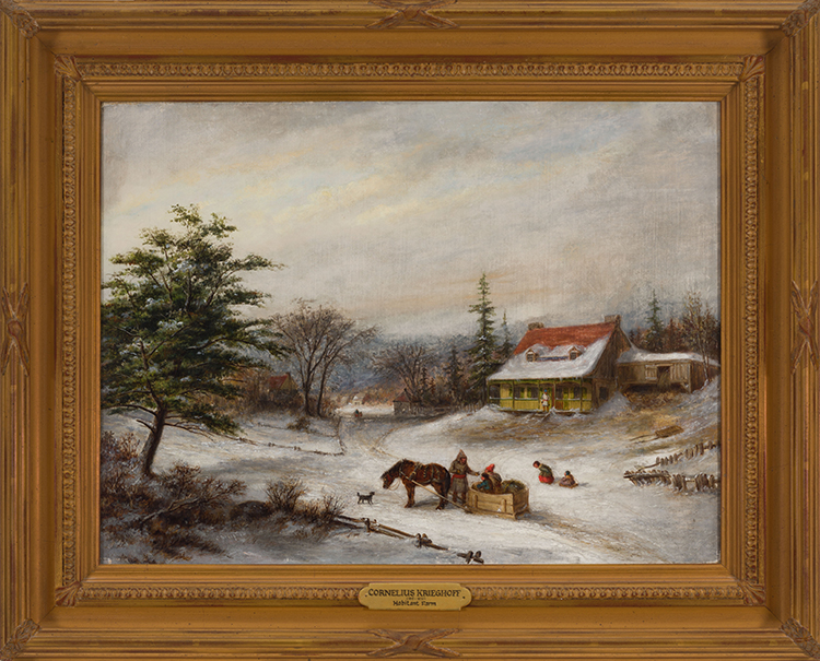 Habitant Farm in Winter by Cornelius David Krieghoff