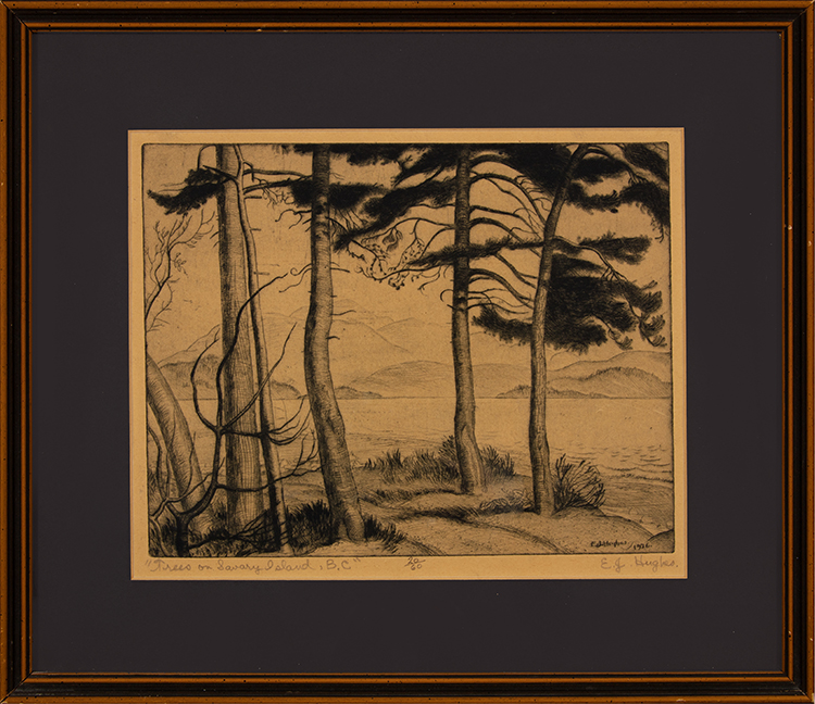 Trees on Savary Island by Edward John (E.J.) Hughes