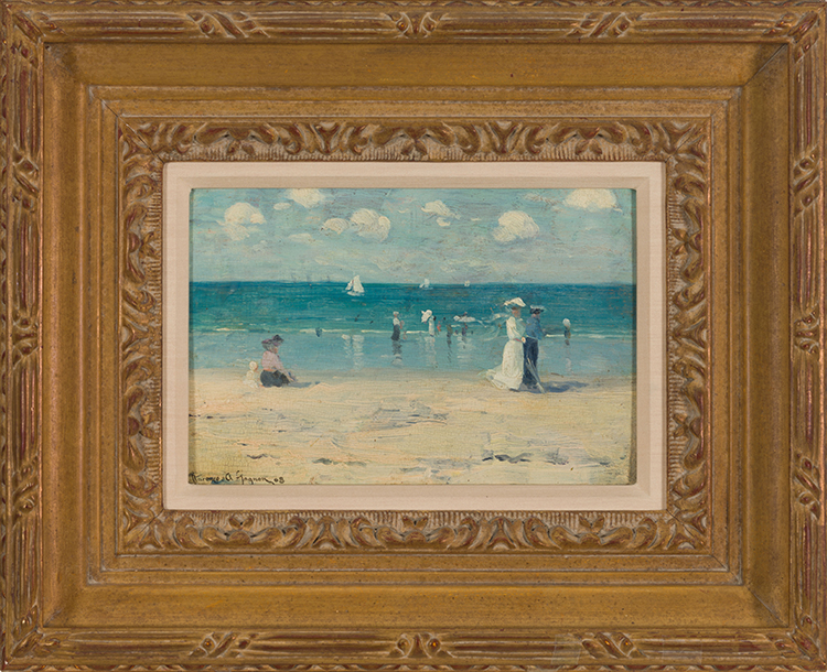 Beach Scene at Dinard by Clarence Alphonse Gagnon