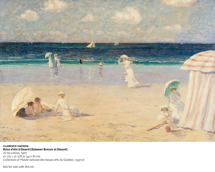 Beach Scene at Dinard by Clarence Alphonse Gagnon