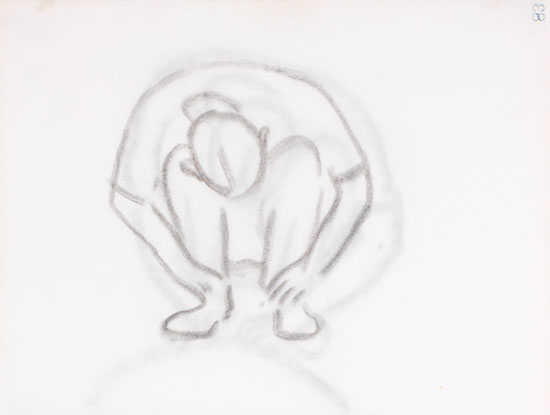 Crouching Figure / Crouching Figure (verso) by William Goodridge Roberts