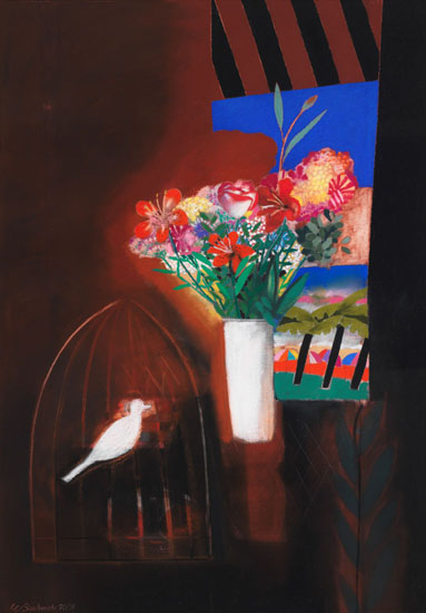 Still Life with White Dove par Walter Joseph Gerard Bachinski