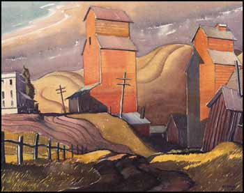 Grain Elevators, Lethbridge by Henry George Glyde vendu pour $11,500