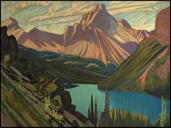 Lake O'Hara and Cathedral Mountain, Rockies by James Edward Hervey (J.E.H.) MacDonald
