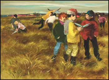 Boys with Gliders by William Arthur Winter