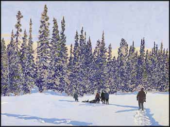 Making a Trail to the Woods by Frank Hans (Franz) Johnston sold for $100,300
