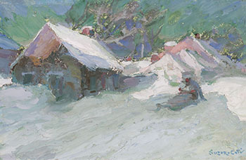 Street, Winter, Arthabaska by Marc-Aurèle de Foy Suzor-Coté sold for $67,250