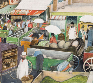 Old Dufferin Street Market, Winnipeg by William Kurelek sold for $181,250