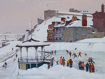 The Skating Rink, Dufferin Terrace by Robert Wakeham Pilot sold for $109,250