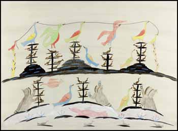 Untitled by Napachie Pootoogook sold for $500