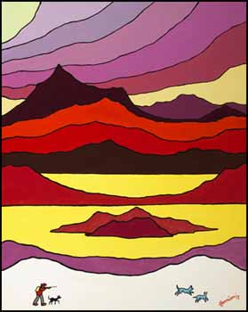 Red Sky by Ted Harrison vendu pour $44,250