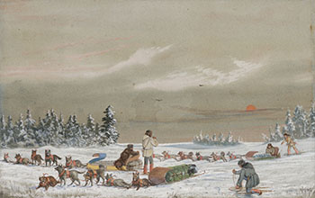 Dog Sled Party at Rest by William Armstrong sold for $4,375