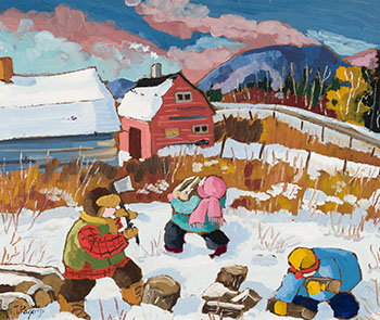 Chopping Wood by Pauline Thibodeau Paquin sold for $1,125