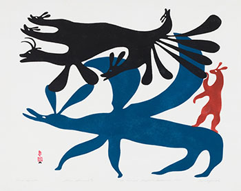 Hare Spirits by Kenojuak Ashevak sold for $9,375