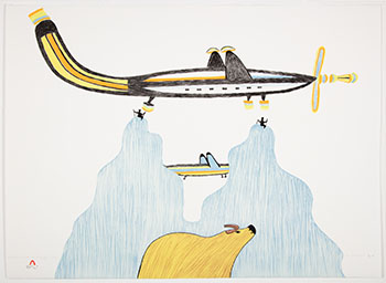 Airplanes Over Icecap by Pudlo Pudlat vendu pour $875