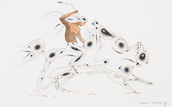 Hunting on Horseback by Eddy Cobiness vendu pour $2,000