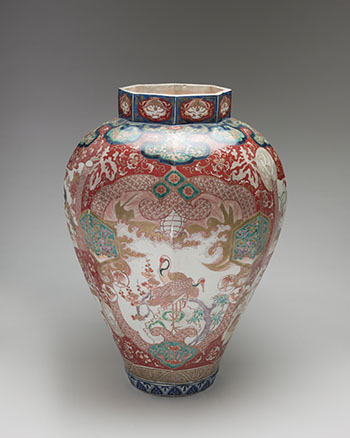 A Large Japanese Imari Faceted Vase, 19th Century by  Japanese Art sold for $1,250