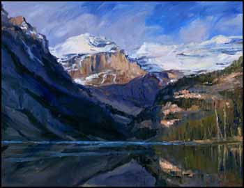 Lake Louise and Victoria Glacier by Daniel Izzard sold for $1,495