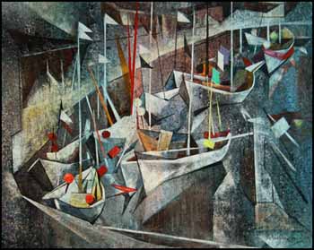 Sailboats by Peter Haworth