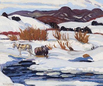 Winter Scene by Randolph Stanley Hewton sold for $20,000